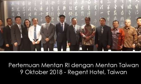 Menteri Pertanian Indonesia, Amran Sulaiman ke Taiwan dan bertemu langsung dengan Menteri Pertanian Taiwan, Tsung-Hsien Lin pada 9 Oktober 2018