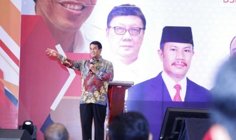 Menteri Pertanian (Mentan) Amran Sulaiman dalam Pelatihan dan Silaturahmi Pemerintah Desa se-Indonesia, di Indonesia Convention Exhibition, BSD City, Kamis (29/11).   