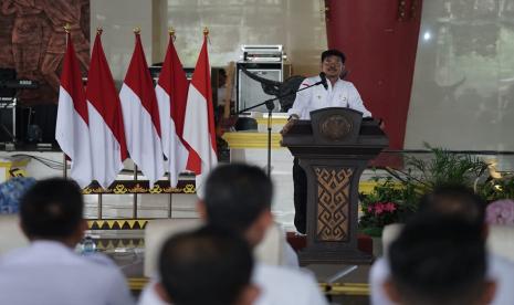 Menteri Pertanian Syahrul Yasin Limpo (Mentan SYL), dalam rapat koordinasi antisipasi dampak iklim El Nino di Provinsi Lampung.