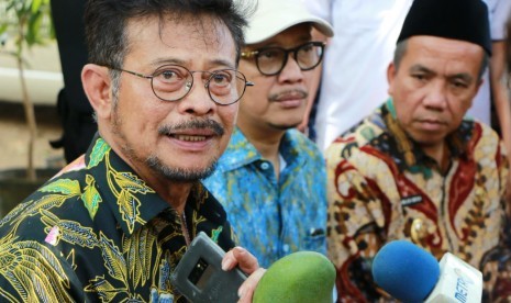 Menteri Pertanian, Syahrul Yasin Limpo  saat membuka Pekan Inovasi Mangga Nasional 2019 di Instalasi Penelitian Pengembangan Teknologi Pertanian Cukurgondang, Grati, Pasuruan - Jawa Timur. 