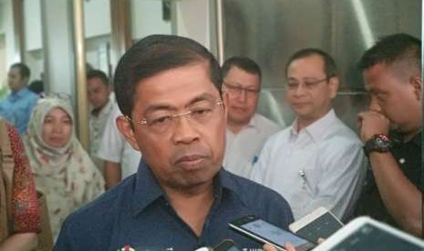 Menteri Sosial (Mensos) Idrus Marham menjelaskan mengenai perluasan penerima Bantuan Pangan Non Tunai (BPNT) di 59 kabupaten/kota sebanyak 3,5 juta keluarga di Kementerian Koordinator Pembangunan Manusia dan Kebudayaan (Kemenko PMK), Kamis (23/8).