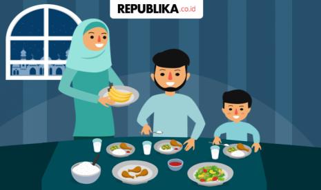 Menu yang disantap saat sahur sebaiknya memiliki gizi seimbang. Ilustrasi