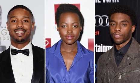 Michael B. Jordan, Lupita Nyong'o dan Chadwick Boseman