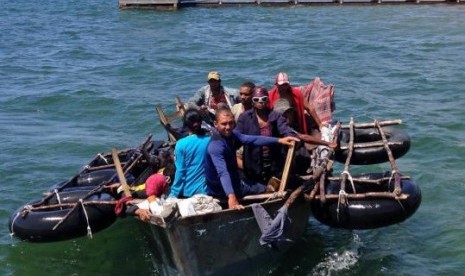 Migran Kuba di Pulau Grand Cayman, 28 Agustus 2014. 