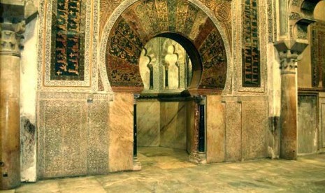 Mihrab Masjid Agung Kordoba di Spanyol.