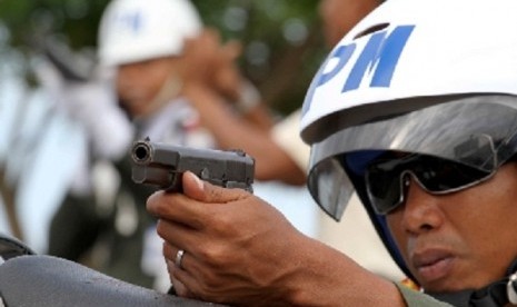 Military police personnel are on high alert during a military drill in Lhokseumawe, Special Province of Aceh. Indonesian President Susilo Bambang Yudhoyono predicts the escalation of security interference in 2013 and 2014. (illustration)