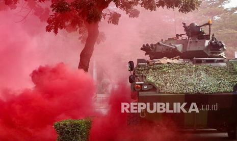  Militer Taiwan bereaksi selama latihan perang kota di Kaohsiung, Taiwan, 06 Januari 2022. Latihan tersebut mensimulasikan tanggapan militer selama serangan musuh di tengah meningkatnya ketegangan militer antara China dan Taiwan.