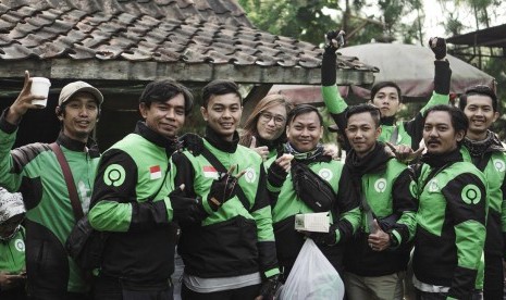 Mitra Gojek Lampung sebagiannya masih beroperasi. 