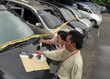 Mobil curian yang berhasil diamankan aparat kepolisian