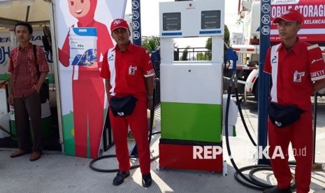 Mobile Dispenser PT Pertamina disiapkan di KiosK Pertamax untuk memudahkan penyaluran BBM bagi pemudik 