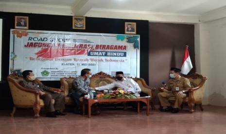  Roadshow Jagongan Moderasi Beragama Umat Hindu dengan tema Beragama dengan Ramah Untuk Indonesia di Klaten, Senin (31/5).