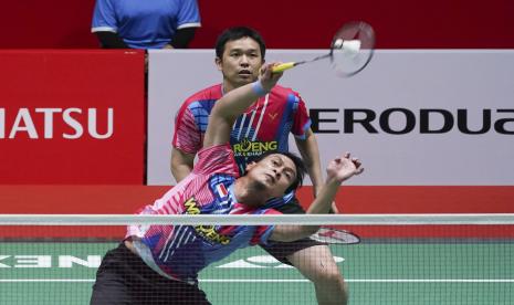 Mohammad Ahsan (depan) dan Hendra Setiawan.