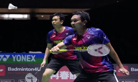 Mohammad Ahsan (kanan) dan Hendra Setiawan (kiri).