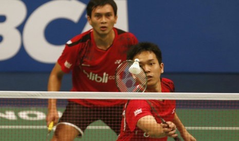 Mohammad Ahsan (kiri) dan Hendra Setiawan  