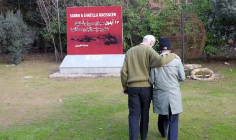 Monumen  penyerangan Israel ke kamp pengungsi SabraShatila di Lebanon.