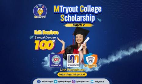 MTryout bekerja sama dengan Kampus Digital Kreatif Universitas BSI (Bina Sarana Informatika), Kampus Digital Bisnis Universitas Nusa Mandiri (UNM) dan Cyber University menyediakan kesempatan emas melalui MTryout College Scholarship (MCS), program tersebut memberikan beasiswa hingga 100 persen kepada siswa SMA sederajat se-Indonesia.