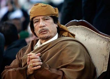 Mantan Presiden Libya terguling, Muammar Qadafi.