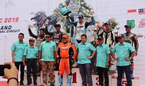 Muba International Supermoto Cup 2019 di Sirkuit Internasional Skyland, Ahad (8/12/2019). 