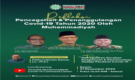 Muhammadiyah Covid-19 Command Center (MCCC) Pimpinan Pusat Muhammadiyah sudah sekitar 10 bulan melakukan respon terhadap pandemi Covid-19. Tim khusus yang dibentuk ini telah melakukan berbagai kegaitan secara komprehensif, mulai dari pencegahan, pengobatan, dan juga penanganan dampak pandemi Covid-19.