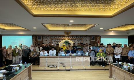 MUI bersama ormas, lembaga filantropi, dan Aliansi Solidaritas Pembela Palestina bersatu dalam aksi membela Palestina Shiyam Ramadhan, Kemanusiaan dan Kemerdekaan Palestina, Rabu (19/2/2025).