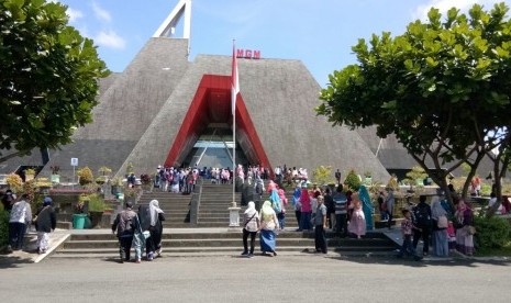 Museum Gunungapi Merapi ramai dikunjungi saat musim liburan.