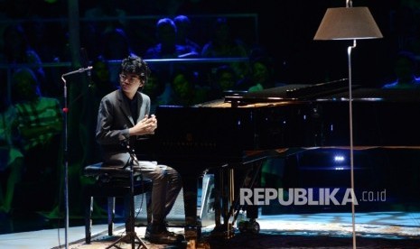 Musisi jazz muda Joey Alexander tampil dalam live in concert di JIEXPO Kemayoran, Jakarta, Ahad (22/5)