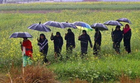  Muslimah India (Ilustrasi). MUI prihatin atas peristiwa penistaan yang dialami umat Islam India