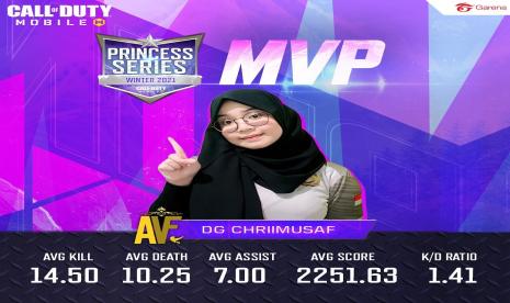 Zahra Aisha ‘DG ChriimusAF’ saat menjadi MVP CODM Princess Series season 2.