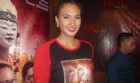 Nadine Chandrawinata dalam peluncuran trailer film 'Erau Kota Raja