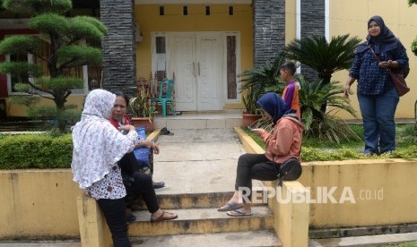 Rumah sewaan Pimpinan KSP Pandawa Mandiri Grup Salman Nuryanto di Perumahan Palam Ganda, Depok, Jawa Barat.