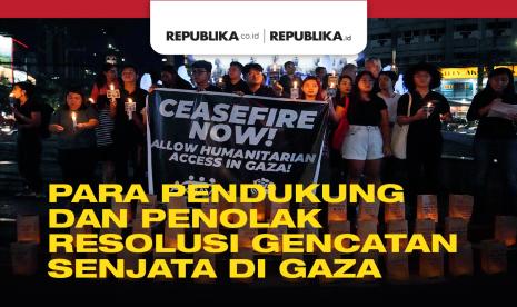 Negara-negara yang abstain, mendukung, dan menolak resolusi gencatan senjata di Gaza.