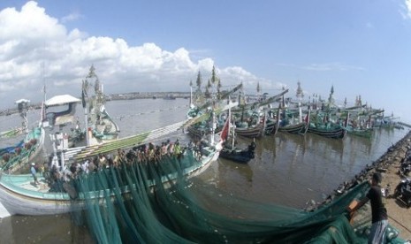 Nelayan di kawasan Muncar, Banyuwangi