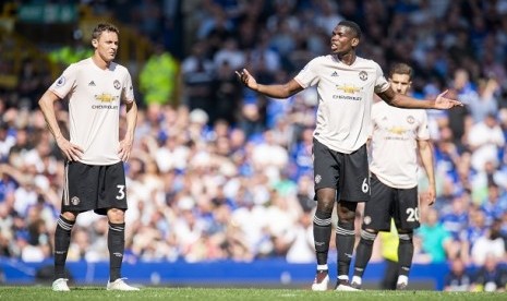 Pemain MU saat kalah dari Everton