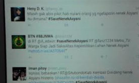 Netizen menggalang dukungan untuk Nenek Asyani