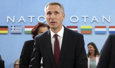 New NATO Secretary General Jens Stoltenberg of Norway arrives to chair his first meeting at the Alliance headquarters in Brussels October 1, 2014. 