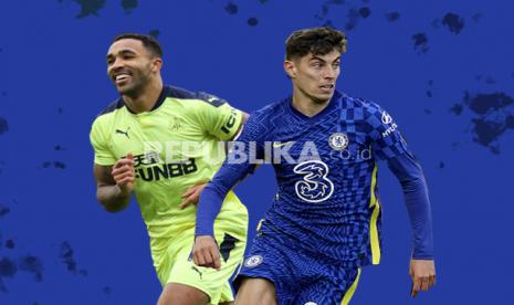 Newcastle United vs Chelsea, adu tajam Callum Wilson (kiri) dan Kai Havertz. 