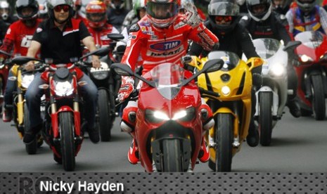 Nicky Hayden Konvoi di Jakarta