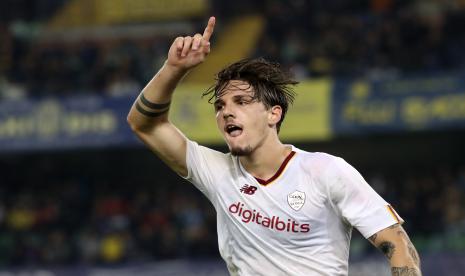  Nicolo Zaniolo saat masih memperkuat AS Roma. 