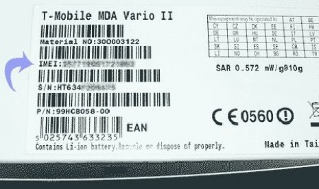 Nomor identitas telepon seluler (international mobile equipment identity/ IMEI)