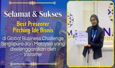 Nur Khofifah, mahasiswa Program Studi (prodi) Manajemen UNM, berhasil meraih gelar Best Presenter dalam ajang Global Business Challenge yang di selenggarakan oleh Instarter di Singapura dan Malaysia. 