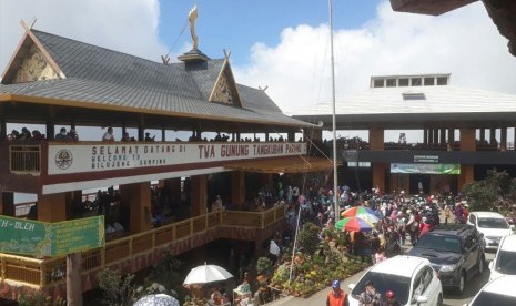 Objek wisata Tangkuban Perahu. 