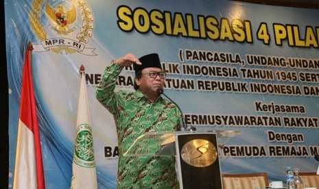 Oesman Sapta saat sosialisasi empat pilar