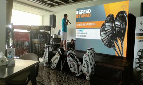 Olah raga golf kini banyak digemari kalangan milenial. Tampak  salah satu produk terbaru Callaway Rogue ketika diperkenalkan ke komunitas golf di Jakarta