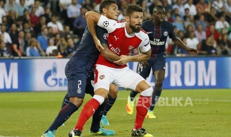 Olivier Giroud dibayangi Thiago Silva