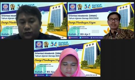 Orientasi Akademik (Ormik) UBSI digelar secara daring via zoom, Sabtu (12/3/2022).