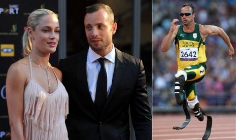 Oscar Pistorius dan kekasihnya yang diduga dibunuh 