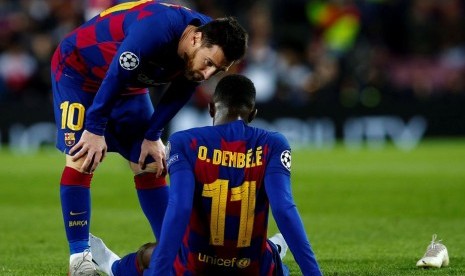 Ousmane Dembele (kiri) kembali alami cedera. 