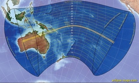 Overview map of the annular solar eclipse of 10 May 2013 (graphic)