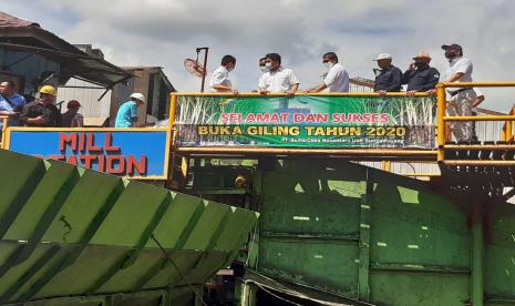 Pabrik Gula Bunga Mayang, Kabupaten Lampung Utara, Lampung, memasuki musim giling tahun 2020, Senin (6/7). 