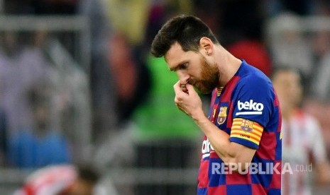 Bintang Barcelona Lionel Messi.